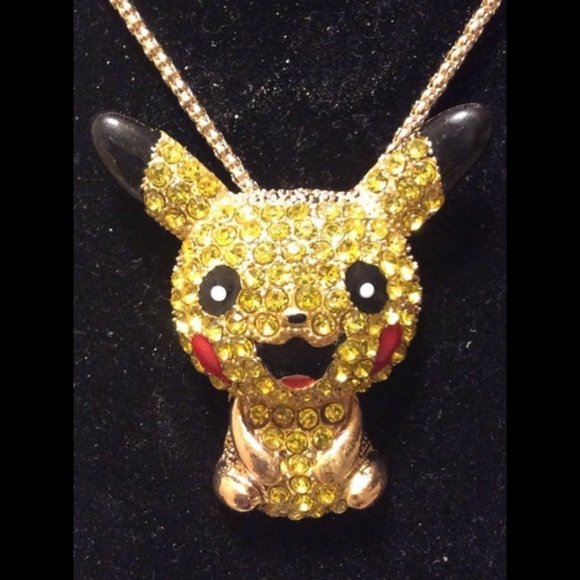 Betsey Johnson Pikachu Pendant Necklace** This style Pikachu is not a common one - Picture 2 of 4